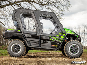 SuperATV Kawasaki Teryx 4 800 / 4 S Primal Soft Upper Doors, mounted view