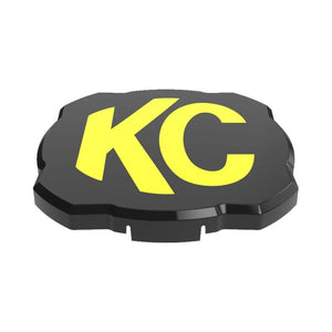 KC HiLiTES FLEX ERA 4 Mini black light cover with yellow KC logo