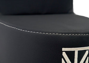Kawasaki KRX 4 front bump seat by UTV Mountain Accessories, detailed view showing the seat's design and mounting features.