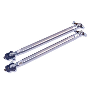 LM UTV Polaris RZR XP 1000 Tie Rods 64" Heim, complete kit in machine finish