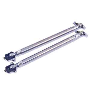 LM UTV Polaris RZR XP 1000 Tie Rods 64" Heim, complete kit in machine finish
