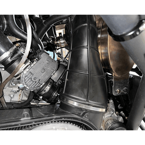 RPM SHORTY silicone clutch exhaust vent for Can-Am X3, reduced height, improves airflow and engine cooling, direct replacement design.