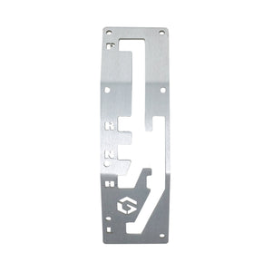 Geiser Performance Can-Am X3 shift gate in raw 5052 aluminum with quick shift pattern