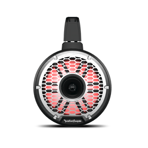 Rockford M2WL-8HB 8" Horn-Loaded RGB Wake Tower Speakers – Color Optix, 300W RMS, IPX6, Marine & UTV Audio (Pair, Black)