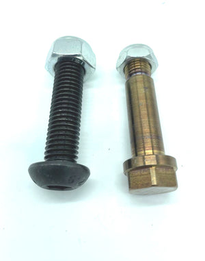 LM UTV Tie Rod Clevis Bolt Kit Low Profile detail showing the laser-etched logo
