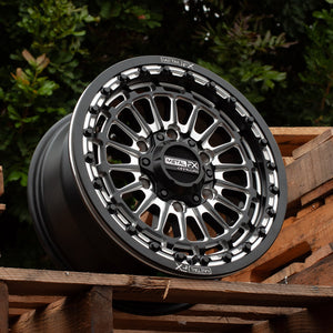 Delta 6R Beadlock – Satin Black Contrast Cut | Can-Am Maverick R - Dunes 2 Dezert SXS