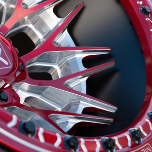 Fang R Forged 3-Piece Beadlock UTV Wheel - Dunes 2 Dezert SXS