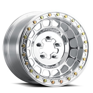Polished Method 413 Forged Beadlock UTV Wheel with multi-spoke design, 6061 aluminum, and true beadlock ring for high-performance off-roading.