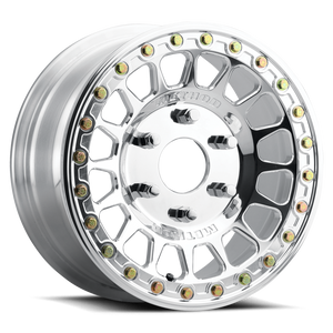 Polished Method 413 Forged Beadlock UTV Wheel with multi-spoke design, 6061 aluminum, and true beadlock ring for high-performance off-roading.