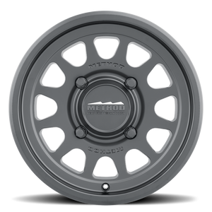 Method 414 Bead Grip Matte Black UTV Wheel with 12-window design, bead hump, and 1600 lb rating for off-road and trail use.