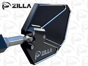 SABER billet convex UTV mirrors with low-profile multi-radius clamps for 1.75" to 2" roll cages