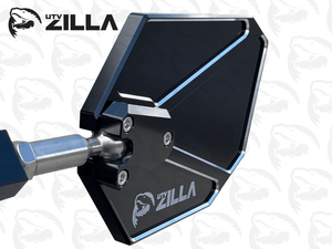 SABER billet convex UTV mirrors with low-profile multi-radius clamps for 1.75" to 2" roll cages