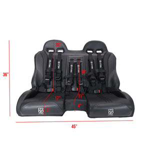 RZR 900/1000 Trail Front Bench Seat w/ Harnesses - Dunes 2 Dezert SXS