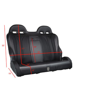 Commander Max Rear Bench Seat w/ Harnesses - Dunes 2 Dezert SXS