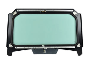 Black vented glass windshield with hand wiper for Polaris RZR XP 1000 & Turbo (2019–2023) by UTVZILLA