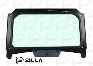 Black vented glass windshield with hand wiper for Polaris RZR XP 1000 & Turbo (2019–2023) by UTVZILLA