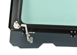 Black glass windshield with hand wiper and vents for Polaris RZR 900, 1000, XP Turbo (2014–2020)