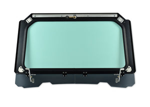 Black glass windshield with hand wiper and vents for Polaris RZR 900, 1000, XP Turbo (2014–2020)