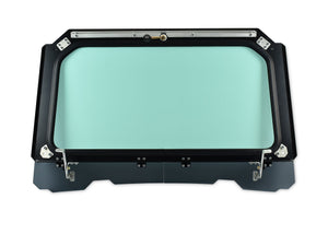 Black glass windshield with hand wiper and vents for Polaris RZR 900, 1000, XP Turbo (2014–2020)
