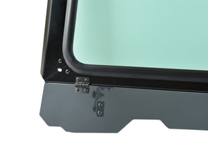 Black glass windshield with hand wiper and vents for Polaris RZR 900, 1000, XP Turbo (2014–2020)