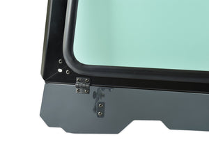 Black glass windshield with hand wiper and vents for Polaris RZR 900, 1000, XP Turbo (2014–2020)