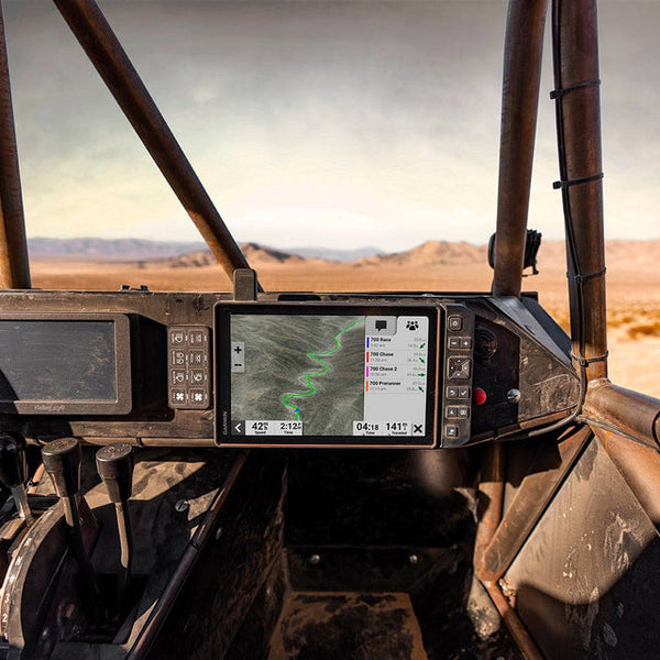 Garmin Tread XL Baja 10-inch off-road GPS navigator with team tracking and custom race notes.