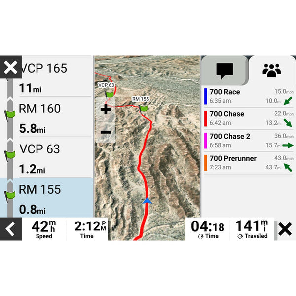 Garmin Tread XL Baja 10-inch off-road GPS navigator with team tracking and custom race notes.