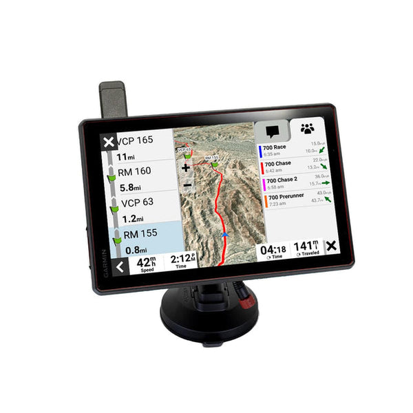 Garmin Tread XL Baja 10-inch off-road GPS navigator with team tracking and custom race notes.