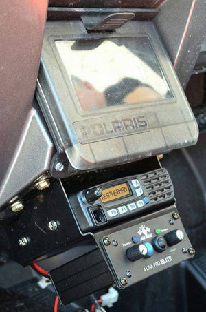 RZR Pull-Open Box Icom Radio & Intercom Bracket - Dunes 2 Dezert SXS