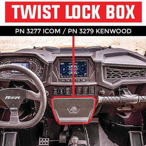 RZR Twist Lock Radio & Intercom Mount Bracket - Dunes 2 Dezert SXS