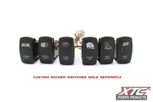 Can-Am Maverick X3 6 switch power control system featuring plug and play wiring and 2-channel built-in strobe light rocker switch