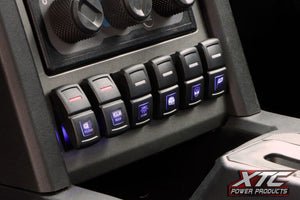 Can-Am Maverick X3 6 switch power control system featuring plug and play wiring and 2-channel built-in strobe light rocker switch