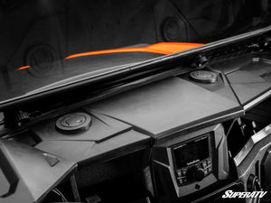 SuperATV defrost vents installed along the top of the Polaris General XP 1000 dash