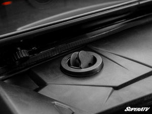 Close-up of a SuperATV defrost vent on top of the Polaris General 1000 dash