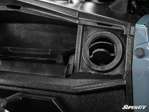SuperATV heater vent installed in the Polaris General 1000 passenger-side dash