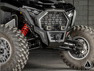 Assault Industries RZR Pro XP Winch-Ready Aluminum Bumper, installed view
