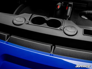 SuperATV defrost vents along the Polaris Ranger SP 570 windshield, viewed from outside
