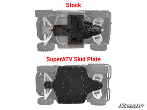 SuperATV Polaris Ranger XP 1000 / 1000 / XP 900 Full Skid Plate, angle view