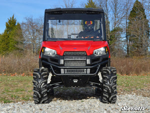 SuperATV Polaris Ranger Midsize EV High Clearance A-Arms, installed view