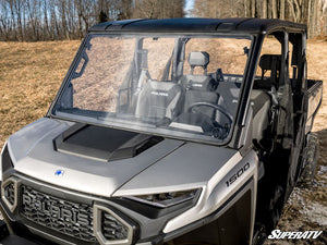 SuperATV full windshield on a Polaris Ranger XD 1500, cab view