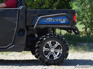 SuperATV Polaris Ranger Rear Extreme Bumper with Side Bed Guards, angle view