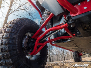 SuperATV RZR XP 1000 high-clearance A-arms adding 1.5 inches of ground clearance