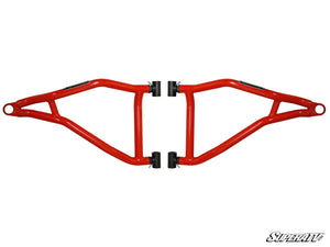 SuperATV RZR XP 1000 high-clearance A-arms with UHMW bushings included at no extra cost