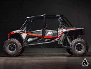 Assault Industries Polaris RZR XP 4 1000 / XP 4 Turbo Rock Sliders, installed view