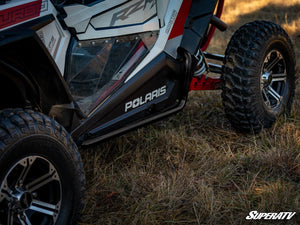 SuperATV Polaris RZR 900 / Trail 900 / Trail S Heavy-Duty Nerf Bars, close-up view