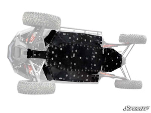 SuperATV Polaris RZR Turbo R / Pro S Full Skid Plate, mounted view