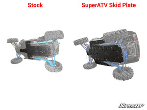 SuperATV Polaris RZR XP 1000 / XP Turbo / Turbo S Full Skid Plate, angle view