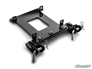 Super ATV Plow Pro snow plow mount installed on a Polaris RZR XP 1000