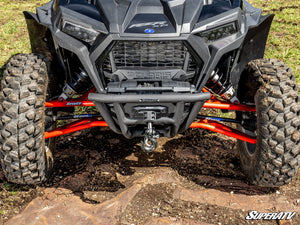 SuperATV Polaris RZR XP 1000 / XP Turbo Winch-Ready Front Bumper, mounted view
