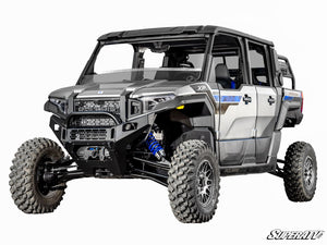 SuperATV Polaris Xpedition 4 inch long travel kit A-arms and axles laid out